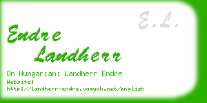 endre landherr business card